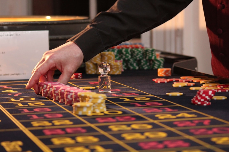 addiction, indoors, play, chance, entertainment, winner, croupier, hand, leisure games, opportunity, gambling chip, game, gamble, red, leisure, bet, casino