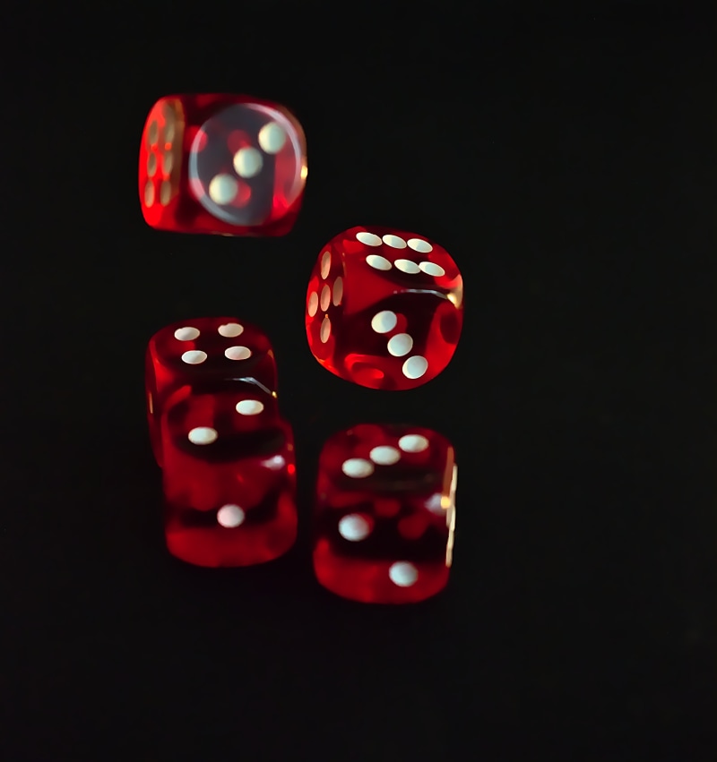 games, 4K, leisure games, casino, red, studio shot, gambling, dice, black background, luck, leisure activity, close-up, relaxation, nightlife, healthcare and medicine