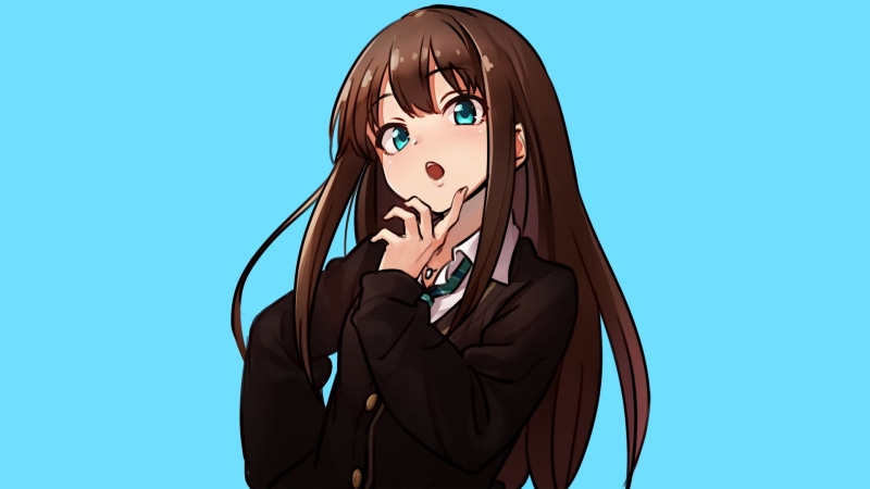 Shibuya Rin, long hair, 1080P, minimalism, looking at viewer, manga, anime girls, anime, schoolgirl, simple background