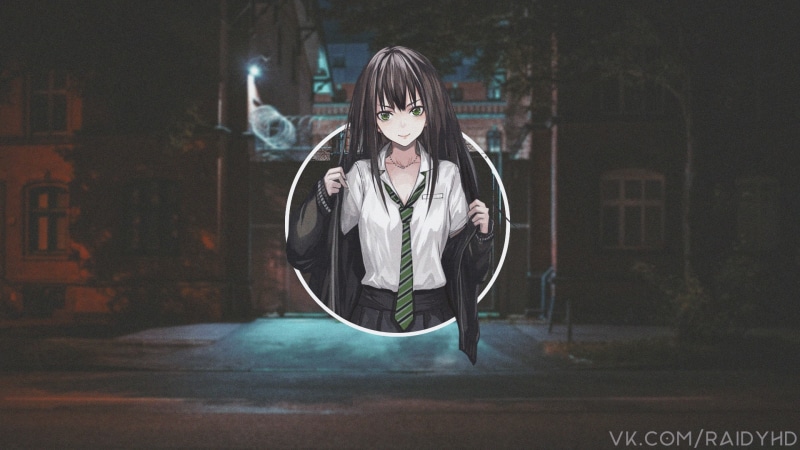 anime girls, picture-in-picture, anime, Shibuya Rin, 1080P