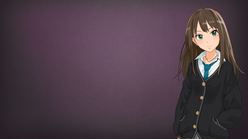 standing, indoors, anime girls, innocence, colored background, creativity, studio shot, simple background, clothing, hairstyle, hair, girls, 1080P, fashion