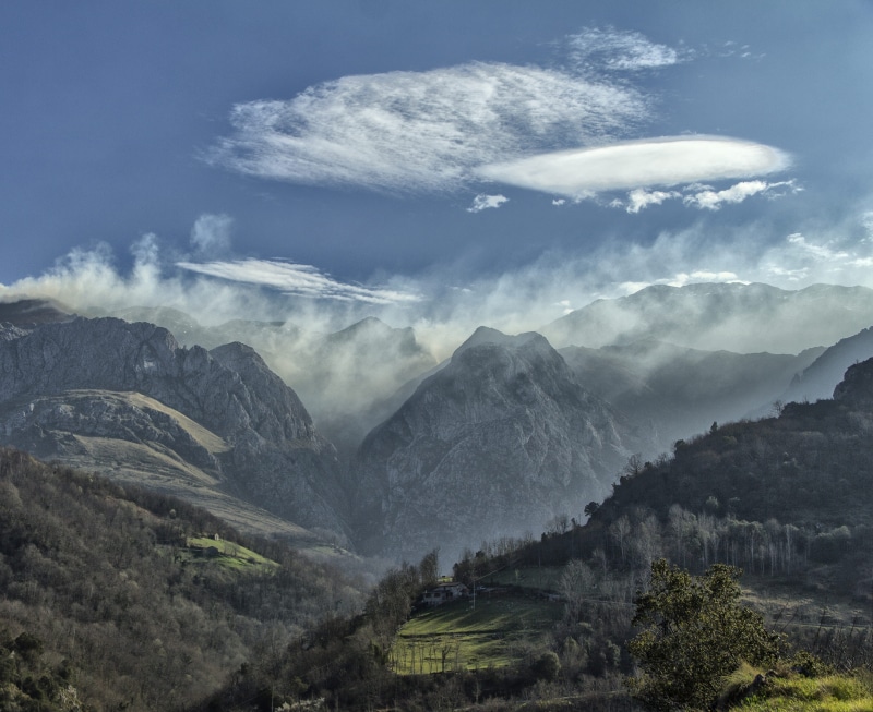 no people, tranquility, fir, clouds, mountain peak, day, environment, scenics - nature, fog, sky, plant, tranquil scene, la molina, slope, idyllic, beauty in nature
