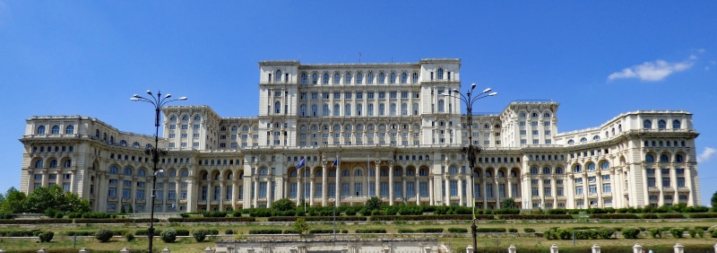 government, architecture, luxury, capital, sky, romania, 4K, residential district, city, building, history, palace, clear sky, blue, day, building exterior