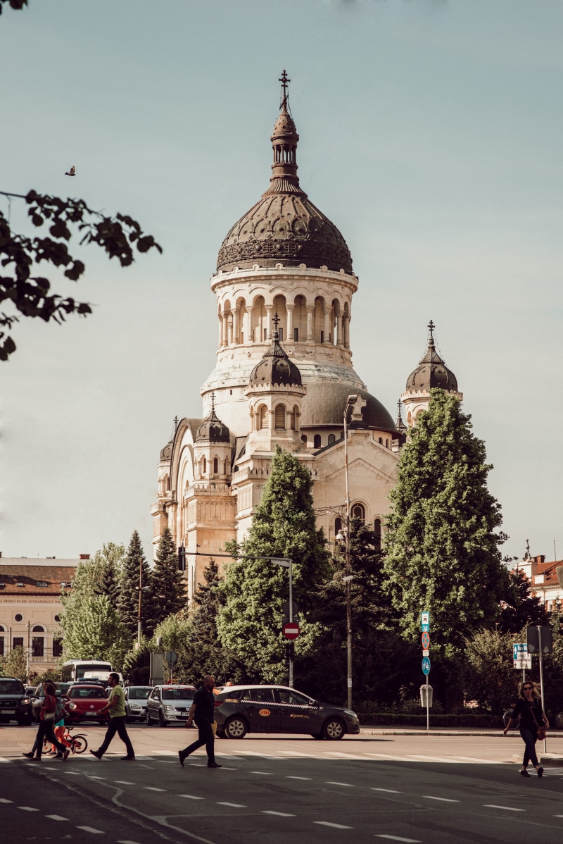 built structure, government, architecture, church, building exterior, belief, plant, day, 5K, transportation, city, religion, romania, building, travel destinations