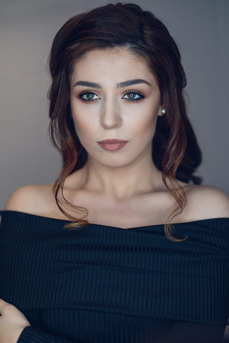 one person, brown hair, beautiful woman, cluj-napoca, romania, hairstyle, looking at camera, indoors, hair, editorial, headshot, lifestyles, adult, make-up