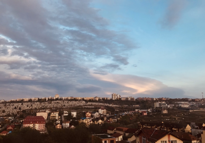 community, architecture, crowded, house, travel destinations, day, high angle view, city, nature, cloud - sky, cluj-napoca, settlement, 4K, building, outdoors