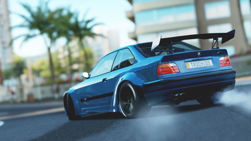 Drifting, Forza Games, BMW M3, bmw m3 e36, Rocket Bunny, video games, car, BMW, 2K, forza horizon 3