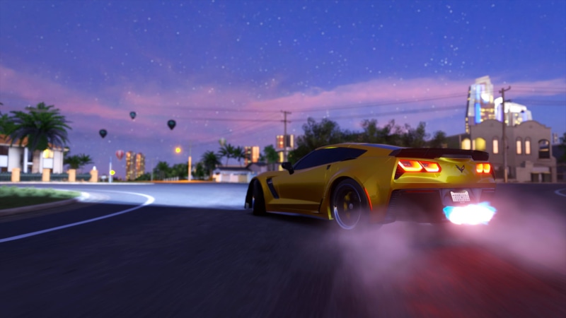 building exterior, road, built structure, 1080P, land vehicle, Drifting, tree, city, video games, forza horizon 3, speed, outdoors, Forza Games, no people