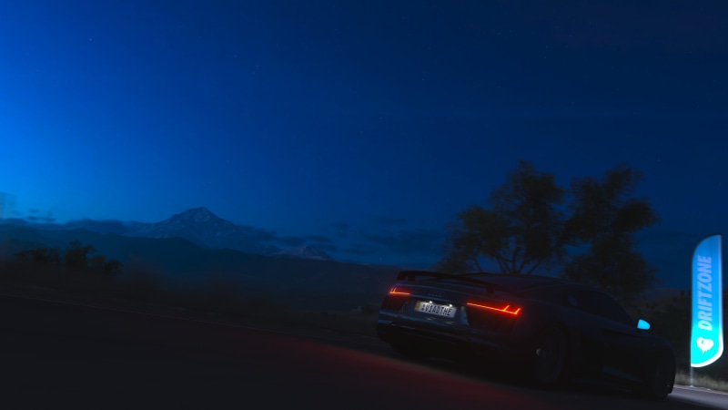 outdoors, sky, blue, car, tree, travel, plant, scenics - nature, mode of transportation, nature, city, land vehicle, illuminated, forza horizon 3, 4K