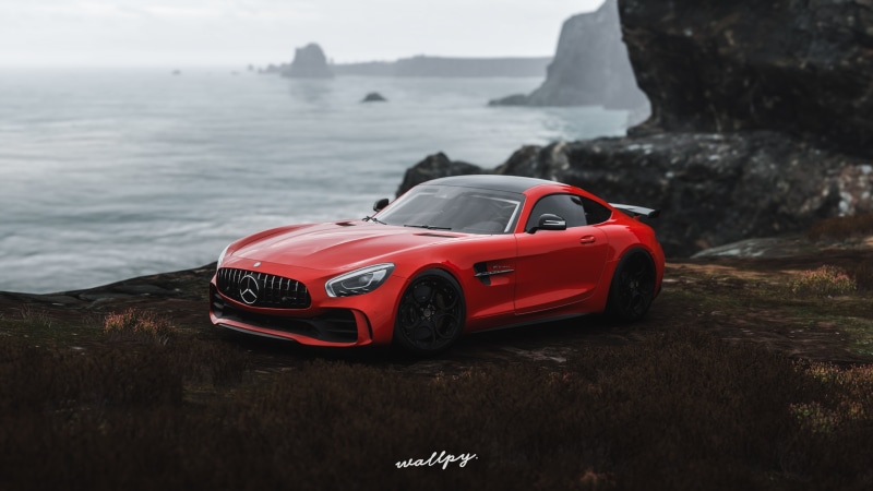2018, by Wallpy, game, Forza Horizon 4, Mercedes-Benz, GT R, AMG, Microsoft, 4K