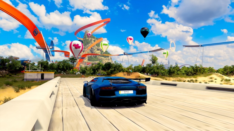 Xbox, transportation, blue, no people, Xbox One, plant, Lamborghini, motor vehicle, architecture, sky, Master Race, day, travel, Forza, land vehicle, racing