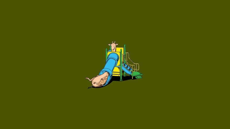 graphic, day, giraffe, vitality, indoors, 1080P, yellow, cut out, full length, high angle view, copy space, sport, jumping, mid-air, nature, shoe, humor