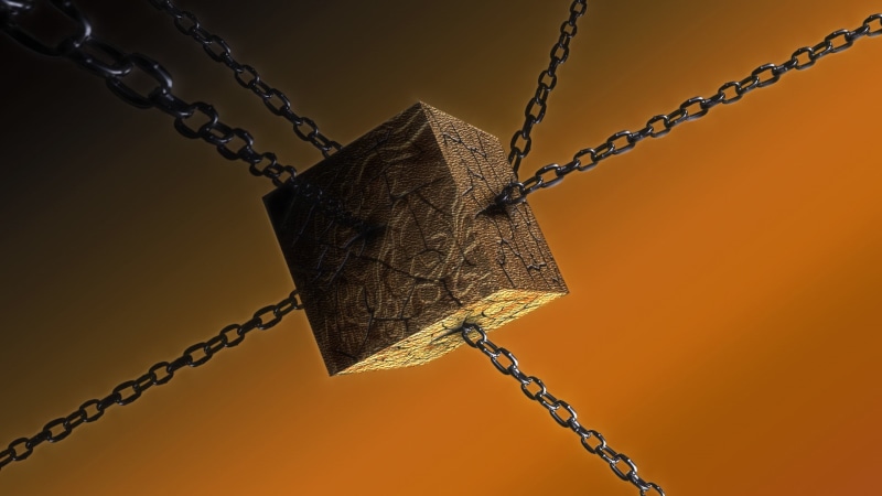 1080P, no people, finance, strength, protection, cube, day, focus on foreground, security, metal, safety, orange color, rope, nature, chains, connection