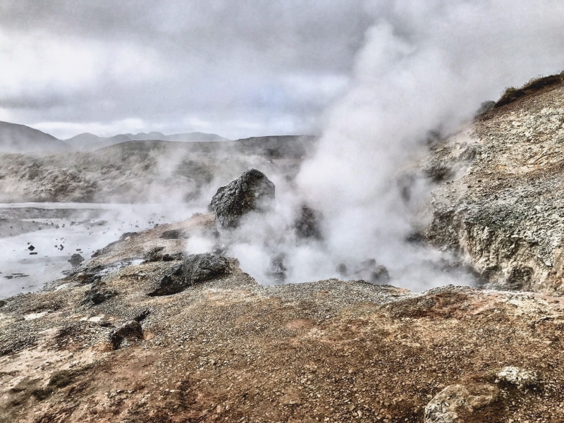 iceland, physical geography, hot springs, beauty in nature, water, natural, no people, cloud - sky, environment, volcanic crater, hot spring, adventure