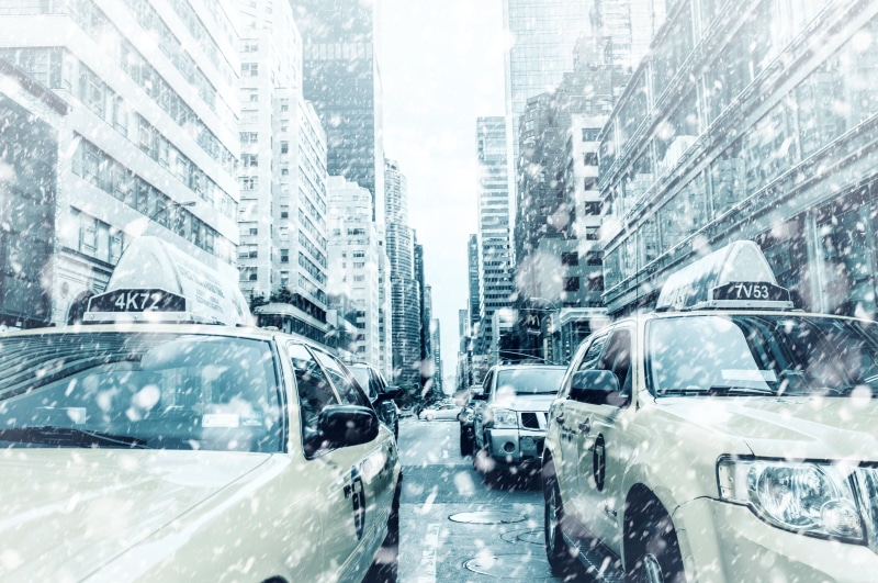 two, blizzard, new york, transport, though, yellow, commuter, mode of transport, 2K, auto, realistic, vehicle, yellow cab, skyscraper, taxi, traffic, download