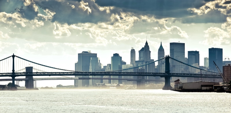 manhattan, city, engineering, manhattan Bridge, urban Scene, 4K, brooklyn - New York, bay, dumbo, cityscape, hudson River, built Structure, cloud - sky