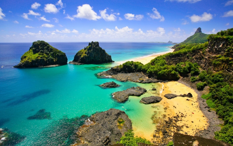 brazil, noronha, 2K, northeast, fernando, kilometers, coast, volcanic, de, archipelago
