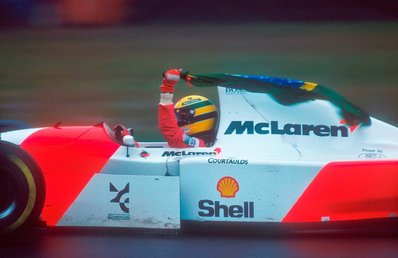 1080P, Ayrton Senna, racing, Formula 1, helmet, Brazil, flag, Mclaren Mp4