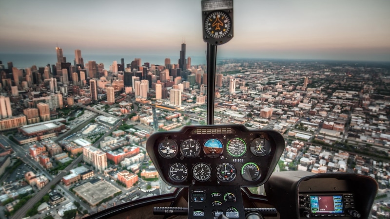 built structure, panel, dashboard, airplane, city, cockpit, skyscraper, building exterior, 1080P, travel destinations, architecture, building, city life