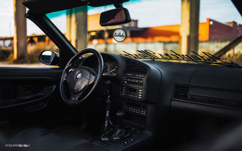 motor vehicle, car interior, mode of transportation, transportation, no people, car, Cabrio, close-up, vehicle interior, dashboard, retro styled, steering wheel