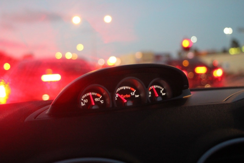 night, steering wheel, indoors, travel, transparent, car interior, speedometer, car, motor vehicle, windshield, control panel, illuminated, car point of view