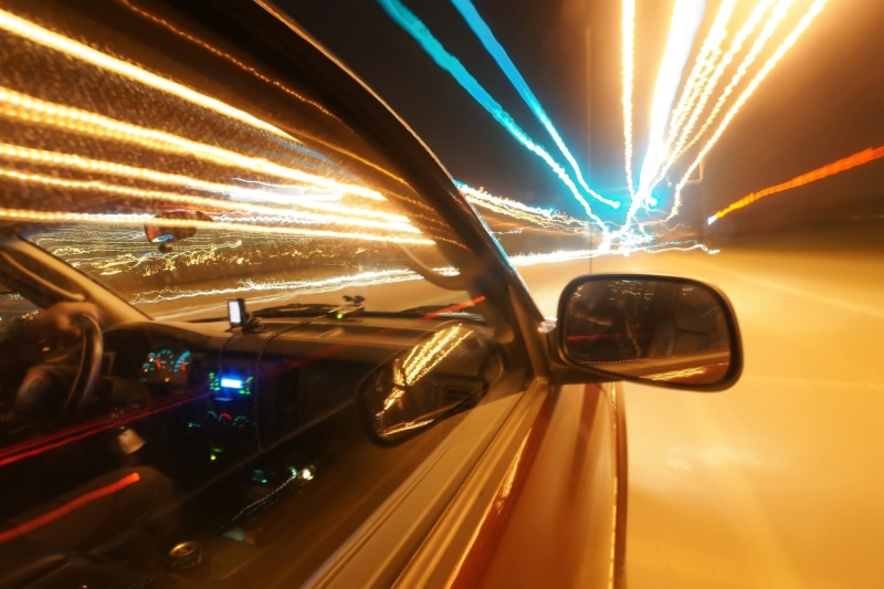 motor vehicle, reflection, road, blurred motion, car point of view, abstraction, abstract, long exposure, outdoors, windshield, 1080P, night, automobile