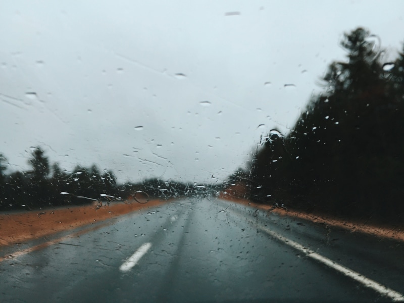 diminishing perspective, car, motor vehicle, vehicle interior, transportation, no people, raining, glass - material, car point of view, outdoors, rain drops