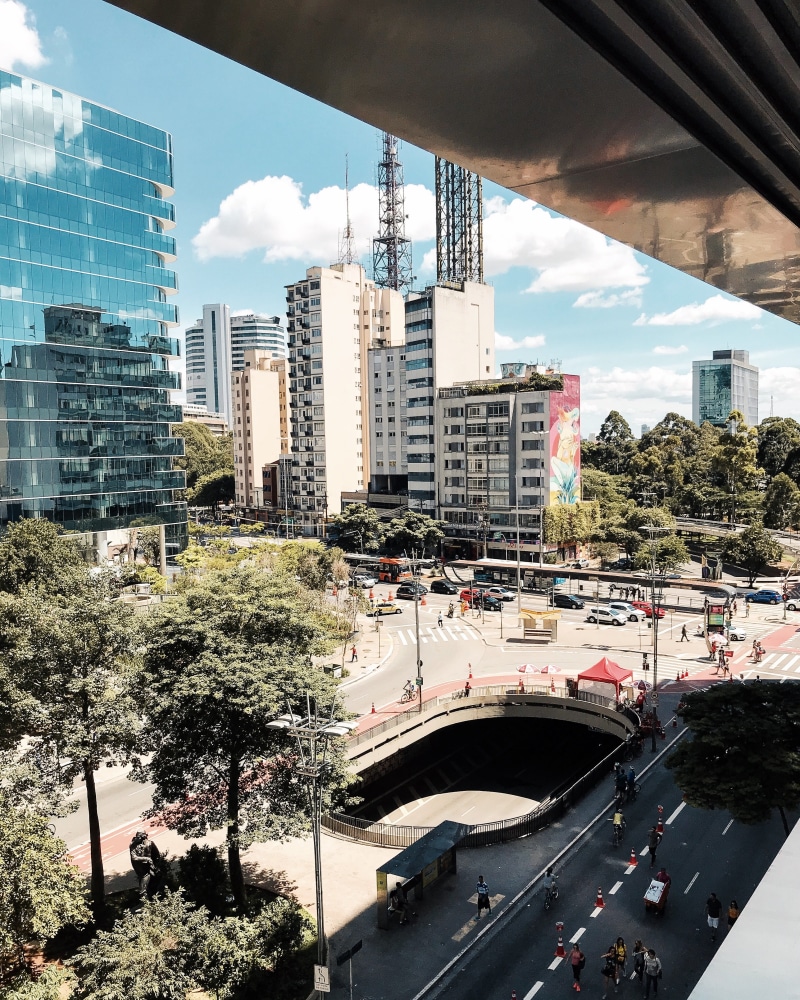 architecture, bridge - man made structure, road, cityscape, car, nature, land vehicle, são paulo, skyscraper, av. paulista, mode of transportation