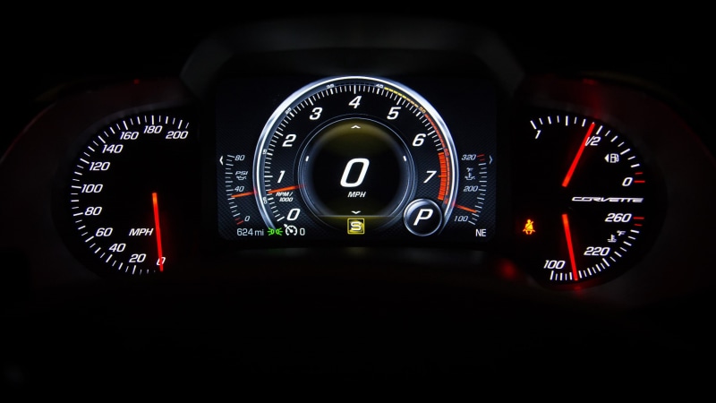 black, indoors, motor vehicle, chevrolet, illuminated, instrument of Measurement, control panel, vehicle interior, dashboard, equipment, 1080P, number