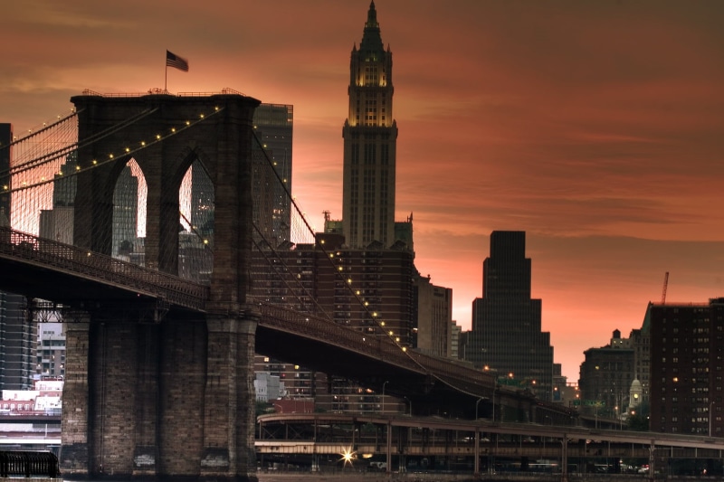 bridge, com, HDR, Brooklyn Bridge, Color.Orange, f25, Explore, cityscape, SML, brooklyn, city, urban Skyline, Sunset, new, Canon, top, downtown District