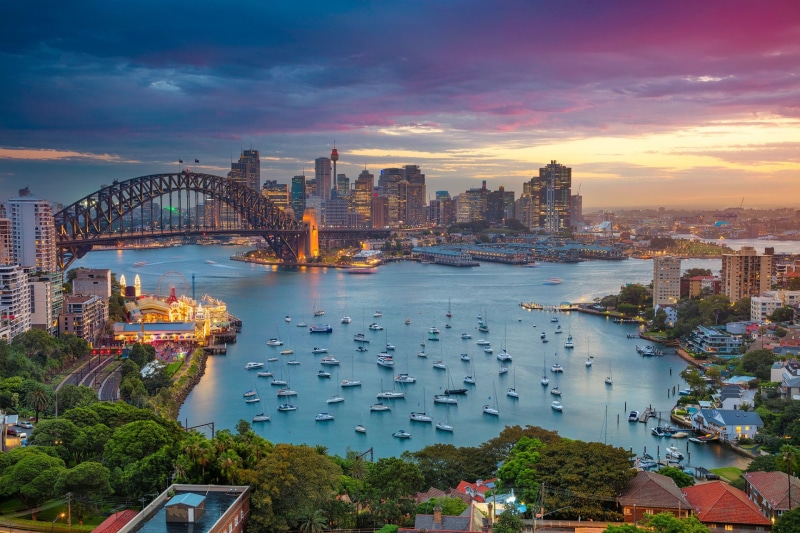 Boat, Lavender Bay, Sydney Harbour, Australia, 1080P, City, Bridge, Sydney, Cities, Sydney Harbour Bridge
