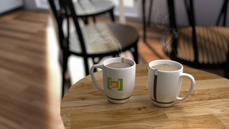 pantry, 2K, day, canteen, freshness, business, tea cup, coffee cup, white, tray, smoke, table, chairs, cup, close-up, ceramic, coffee, coffee - drink