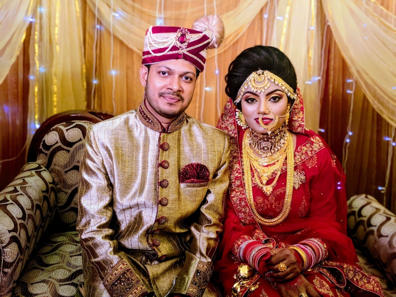 couple, dress, veil, happiness, togetherness, photoshoot, costume, facial expression, culture, jewelry, together, hairstyle, 4K, celebration, beside, engagement