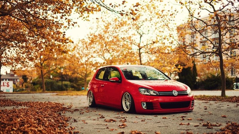 compact Car, driving, leaves, urban Scene, hatchback, speed, rear-View Mirror, mini Cooper, nature, no People, window, new, Golf VI, transportation, shiny