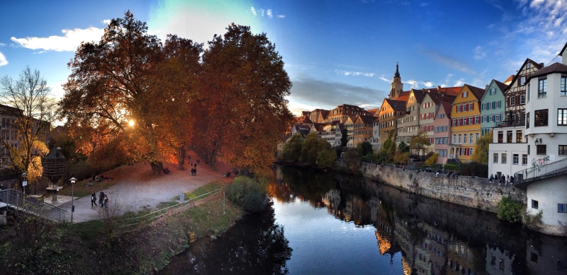 water, travel, change, building, residential district, architecture, emerge, tourism, body, tree, tübingen, built structure, 5K, trees, beauty in nature