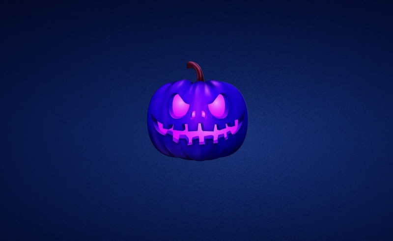 blue background, copy space, blue, horror, candle, glowing, close-up, spooky, creativity, single object, carving - Craft Product, fun, symbol, food and drink