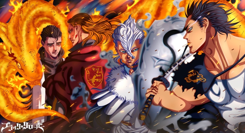 Anime, Nozel Silva, Damnatio Kira, Fuegoleon Vermillion, Black Clover, 2K, Yami Sukehiro