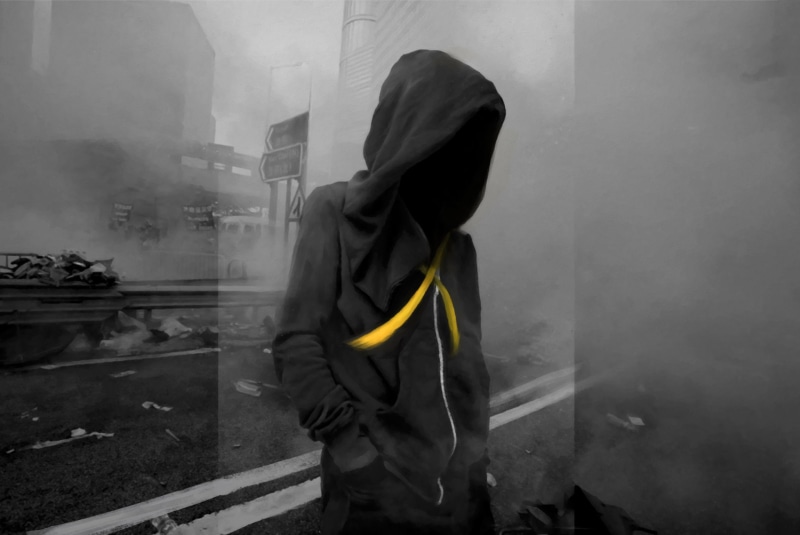 selective coloring, Mark Chang, city, desolate, 1080P