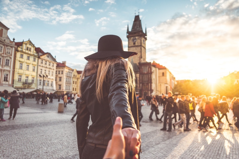 Couple, sky, love, group of people, girl, Autumn, followmeto, sunlights, czech republic, large group of people, woman, 4K, fall, built structure, crowd