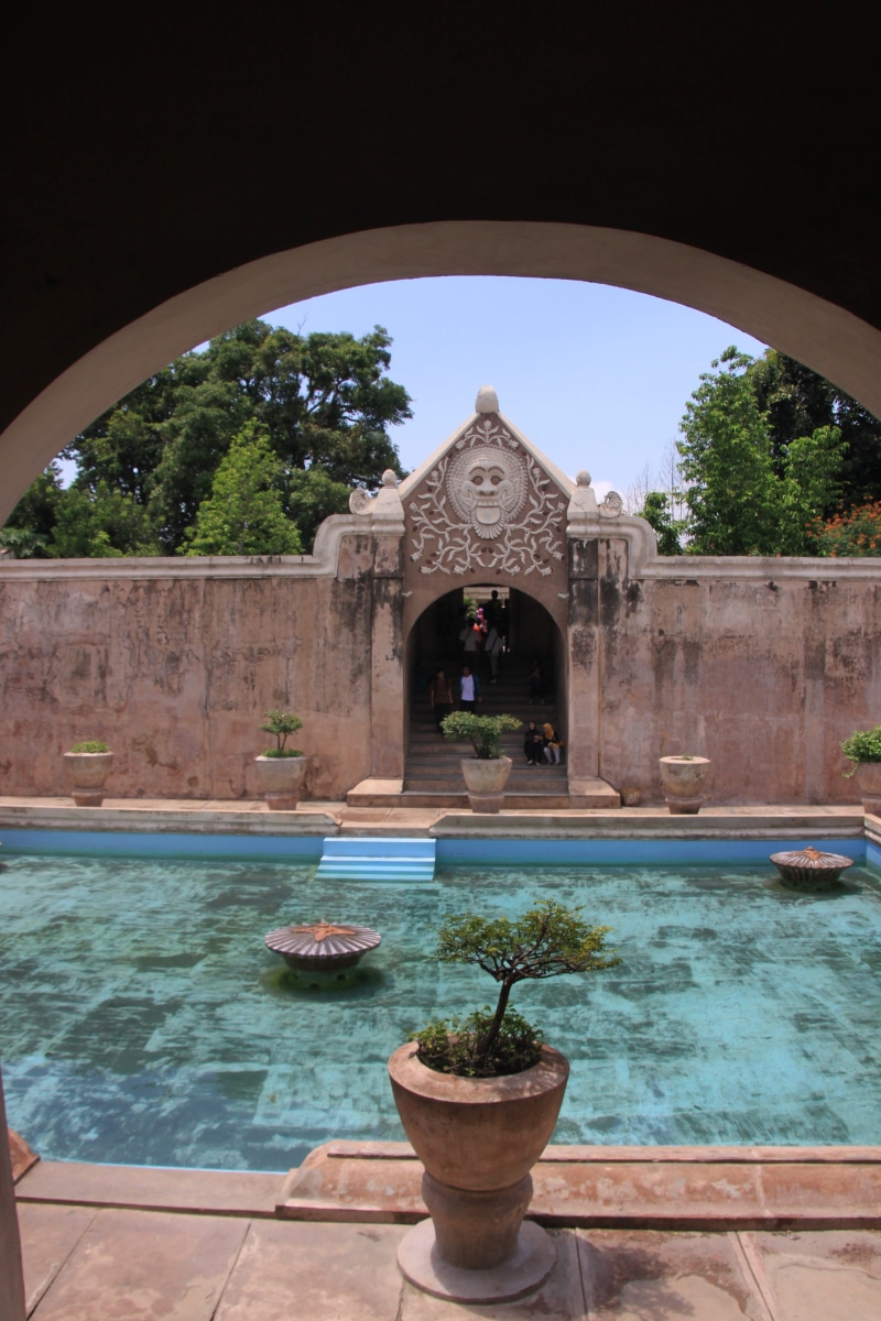 heritage, well, sky, jogjakarta, complex, park, jogja, building, java, monument, tree, landmark, sculpture, growth, yogya, indonesia, no people, old, wall