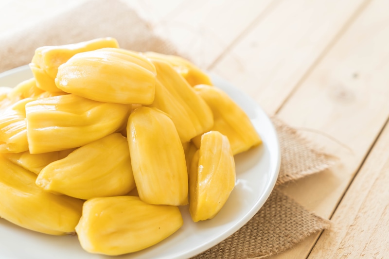 crockery, indulgence, 8K, plate, ready-to-eat, fruit, high angle view, bangladesh national fruit, food and drink, group of objects, wellbeing, jackfruit