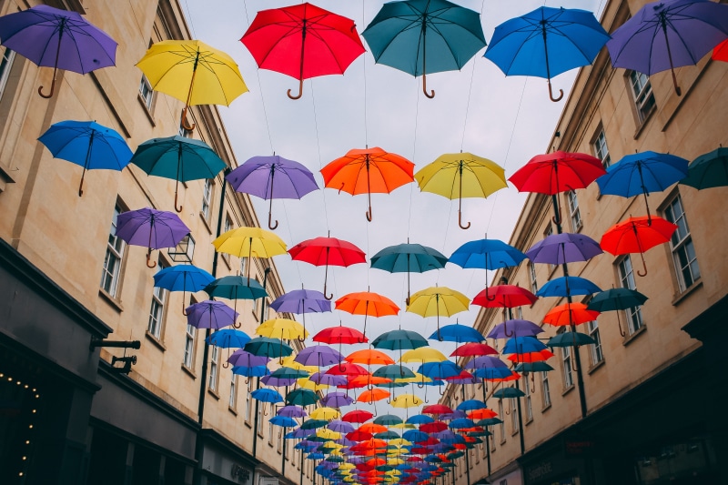 Bangladesh, umbrella, 5K, city, building