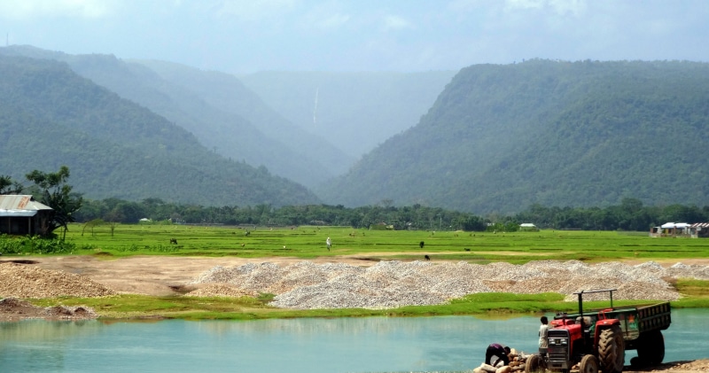 beauty in nature, incidental people, water, mountain, beauty, rural scene, scenics - nature, day, outdoors, nature, bangladesh, agriculture, farm, tranquil scene