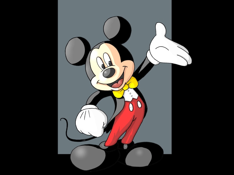 background, 2K, cartoon, mouse, mickey mouse, lovely cartoon, comic, illustration, lovely, mickey, black background, black, funny