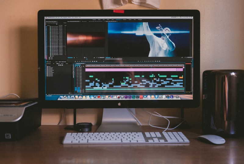 keyboard, communication, edit timeline, computer screen, table, computer keyboard, laptop, music video, computer space, business, post production, indoors