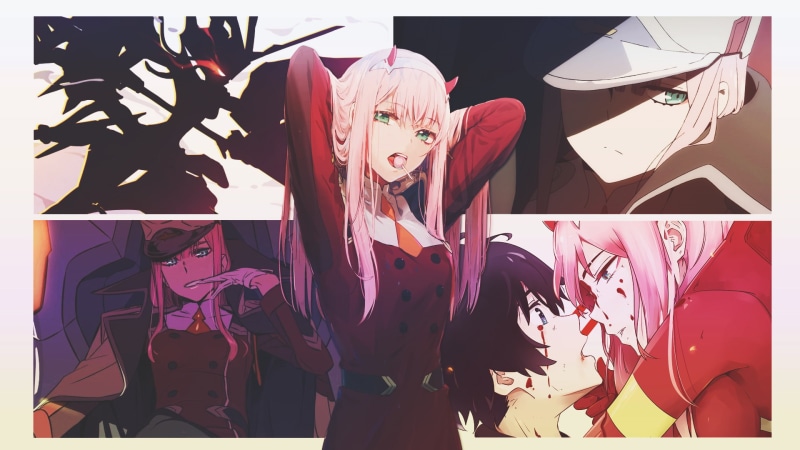 digital composite, adult, Zero Two (Darling in the FranXX), standing, auto post production filter, hairstyle, representation, real people, human representation