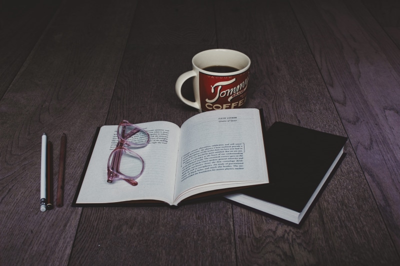 book lover, flat lay, paper, book, afternoon, closed book, ambient, notebook, space, single Object, coffee time, drink, backgrounds, note Pad, ceramic