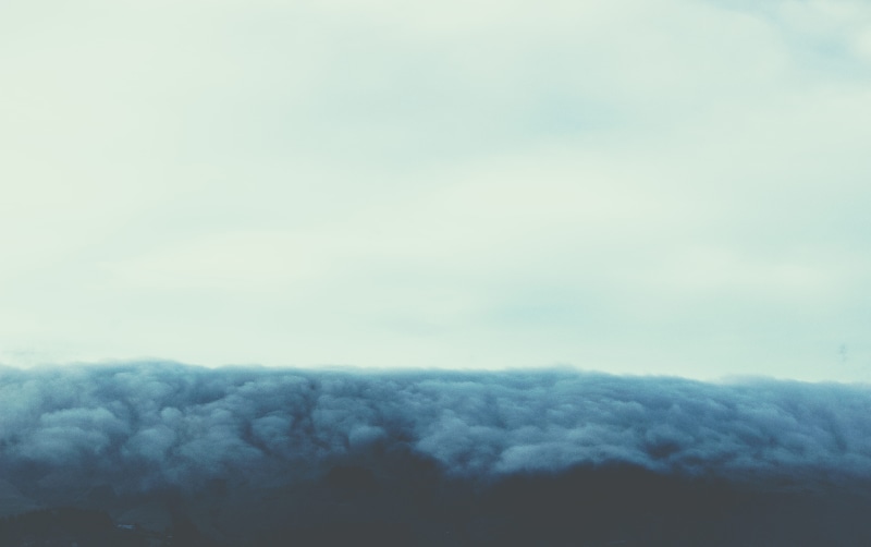 above, ambient, no people, tranquil scene, idyllic, blue, softness, beauty in nature, 5K, overcast, new zealand, fog, dark, nature, meteorology, cloudscape
