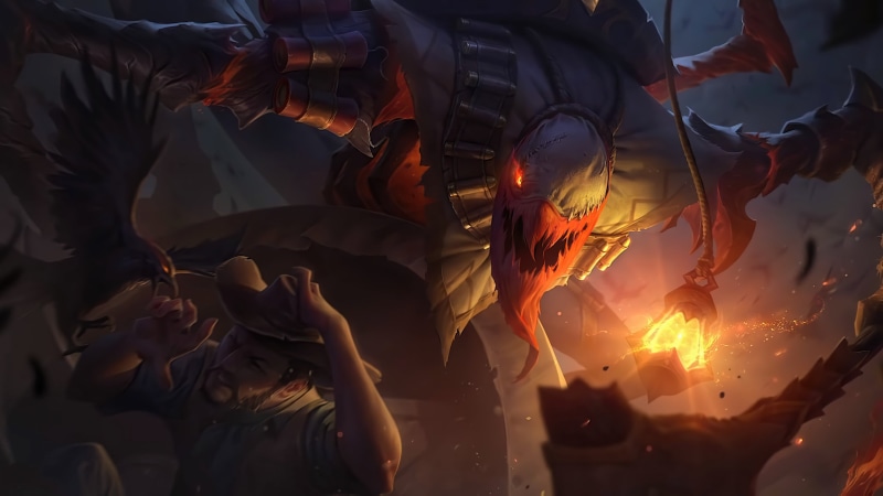 League of Legends, Monster (anime), pumpkin, Fiddlesticks, Riot Games, 4K