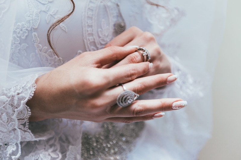 wedding, adult, body part, close-up, couple - relationship, people, midsection, life events, bride, person, newlywed, one woman only, hand, hands, event